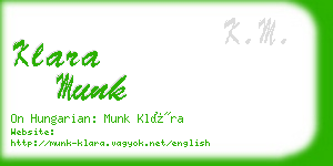 klara munk business card